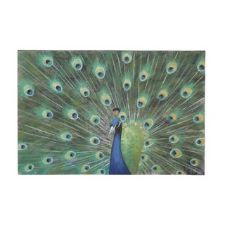 Woodland Imports Peacock Canvas Wall Art