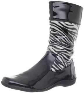 LifeStride Women's Drizzle Too Boot,Black/White,6 W US Shoes