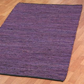 St. Croix Matador Leather Chindi Purple Rug