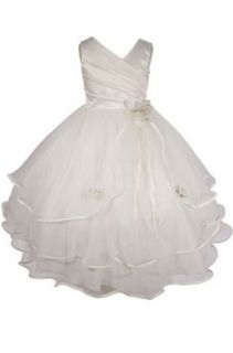 AMJ Dresses Inc Girls Ivory Flower Girl Easter Dress Sizes 2 to 16 Clothing