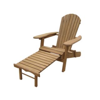 Atlantic Outdoor Foldable Adirondack Chair with Pull Out Ottoman
