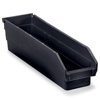 QUANTUM Recycled Shelf Bins  4 1/8 x 17 7/8 x4"   Black   Lot of 20