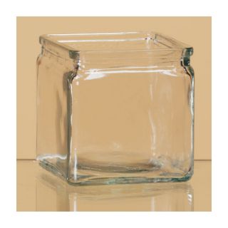 Pressed Glass Square Vase
