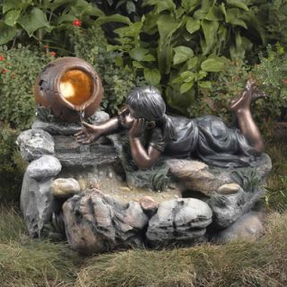 Fountain Cellar Giocoso Playful Outdoor Rock Water Fountain with LED