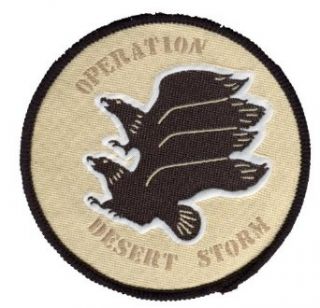 Operation Desert Storm US Army Gulf War Eagle Woven Applique Patch Clothing