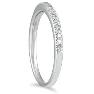 Szul Jewelry 10K White Gold Round Cut Diamond Wedding Band