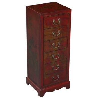 EXP Décor Handmade Leather 6 Drawer Accent / Hall Table