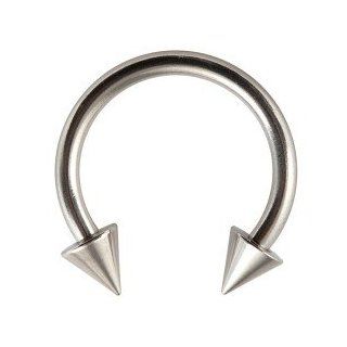 Circular 316L Surgical Steel Barbell w/ Spikes   Body Piercing & Jewelry by VOTREPIERCING   Size 1.2mm/16G   Diameter 06mm   Cones 03mm Jewelry