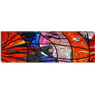 iCanvasArt Stained Glass Window (Panoramic) Canvas Wall Art