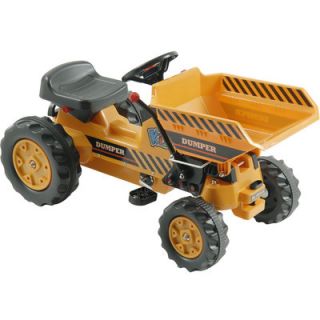 Big Toys Kalee Pedal Tractor with Dump Bucket in Yellow