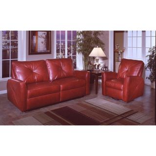 Cricket 2 Piece Leather Reclining Living Room Set