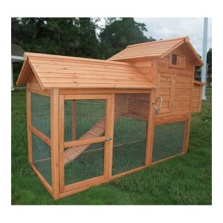Large Pawhut Chicken Coop with Hinged Roof and Nesting Box