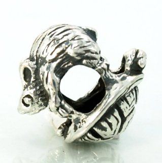 Pro Jewelry .925 Sterling Silver "Tortoise & the Hare" Charm Bead for Snake Chain Charm Bracelet 4036 Charms Jewelry