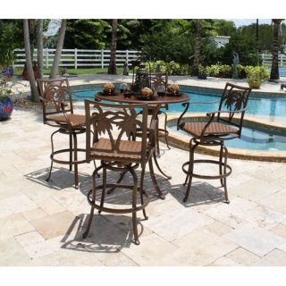 Coco Palm 5 Piece Bar Height Dining Set