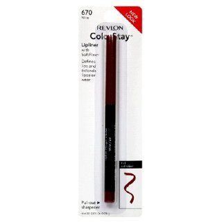 Revlon ColorStay Lipliner with SoftFlex, Wine 670, 0.01 Ounce  Lipstick  Beauty