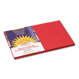 SunWorks Construction Paper, Heavyweight, 12 x 18, Red, 50 Sheets