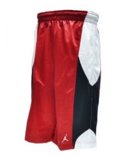 Jordan Durasheen Men's Athletic Basketball Shorts Red/White/Black 404309 696 (Size M) Clothing