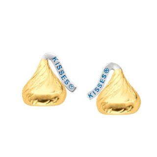 Hershey's Kiss 14k Yellow Gold Flat Back Small Stud Earring Jewelry