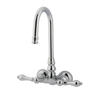 Hot Springs Double Handle Wall Mount Clawfoot Tub Faucet Trim Metal
