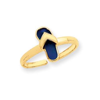 Jewelryweb 14k Yellow Gold Flip Flop Toe Ring