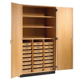 Diversified Woodcrafts Tote Tray and Shelving Storage Cabinet