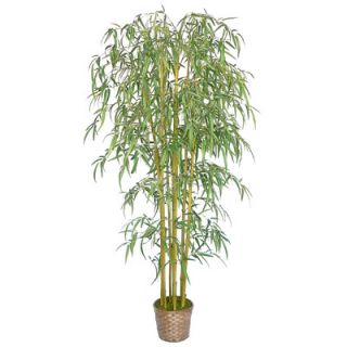 Laura Ashley Home Tall Realistic Silk Bamboo Tree with Wicker Basket