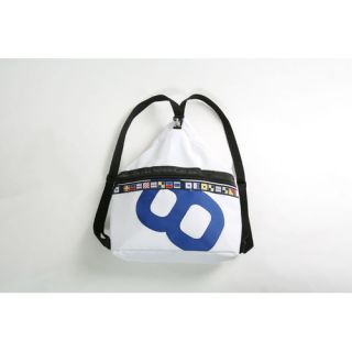 Sardinia Sack Backpack in White Sailcloth with Blue Number