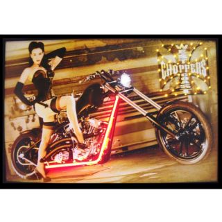 West Coast Choppers Girl Neon LED Poster Sign