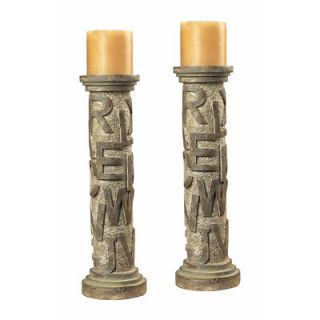 Sterling Industries Resin Alphabet Table Candlestick (Set of