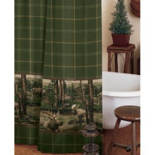 Blue Ridge Trading Moose Mountain Cotton/Polyester Shower Curtain