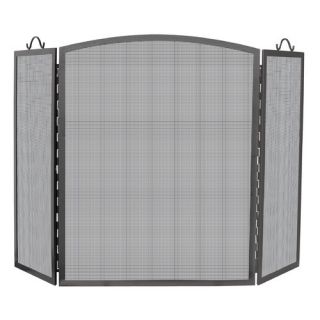 Panel Olde World Iron Arch Top Fireplace Screen