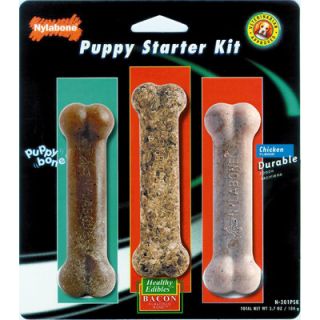 Nylabone Puppy Starter Kit Dog Chew Toy Variety Pack