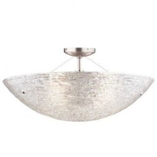 Tech Lighting 700FMTRASSCS CF Trace   Two Light Semi Flush Mount, Satin Nickel Finish with Crystal Glass   Ceiling Pendant Fixtures  