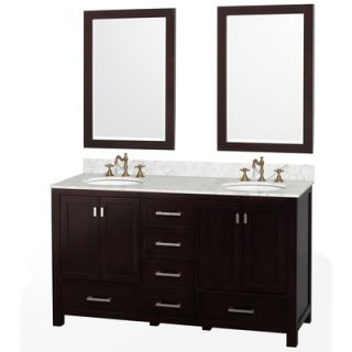 Virtu Caroline Avenue 60.8 Double Sink Bathroom Vanity Set