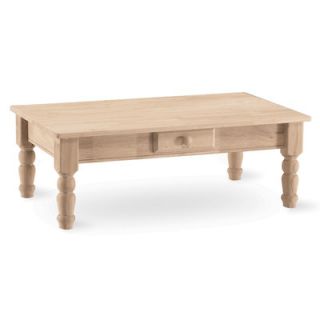 International Concepts Unfinished Wood Coffee Table