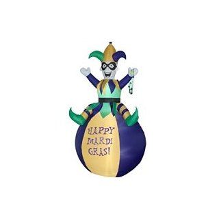 X LARGE 8 Foot Tall Mardi Gras Ball Jester Airblown Inflatable Patio, Lawn & Garden