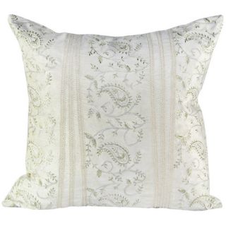 Velvet Pillow with Metallic Embroidery and Lace