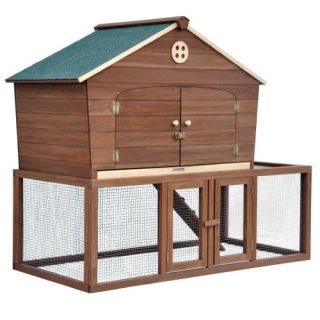 Ranch House Chicken Coop with Nesting Box