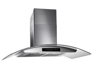 Golden Vantage Stainless Steel 30" Euro Style Wall Mount Range Hood LED TOUCH SCREEN GV H703C 30 Appliances