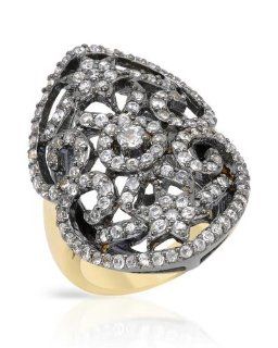 Yours By Loren Gold Plated Silver 5.12 CTW Zircon Women Ring. Ring Size 7. Total Item weight 10.0 g. Jewelry