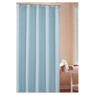 Carnation Home Fashions Lauren Dobby Polyester Fabric Shower Curtain