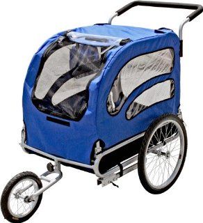 Blue Dog Bike Trailer / Stroller Combo  Pet Carrier Strollers 
