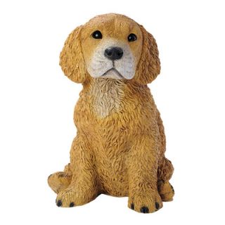 Design Toscano Retriever Puppy Dog Statue in Golden