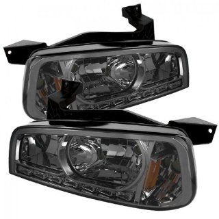 Dodge Charger 06 10 1PC LED Crystal Headlights   Smoke Automotive