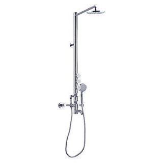 Centerset wall mounted modern style chrome plated brass shower faucet   Bathtub And Showerhead Faucet Systems  