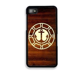 Anchor Nautical Steering Wheel Engraved Logo Blackberry Z10 Case   For Blackberry Z10 Cell Phones & Accessories
