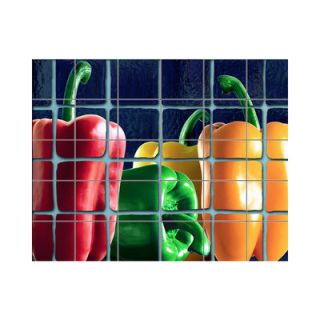 LMT Tile Murals Peppers Kitchen Tile Mural in Multi Colored