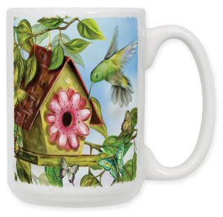 Hummingbird House 15 Oz. Ceramic Coffee Mug Kitchen & Dining