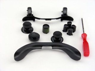 Xbox 360 Controller Custom Mod Kit   BLACK   Thumbsticks, Dpad, RB LB, ABXY, Trim, Triggers, Guide, T8 Security Driver Video Games