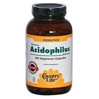 Country Life, Acidophilus, with Pectin, Dairy Free, 250 Veggie Caps Health & Personal Care